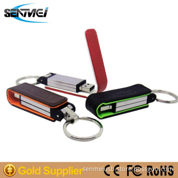 Multi-colored slap-up leather usb flash drive with printing logo